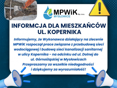 Informacja dla Mieszkańców ul. Kopernika